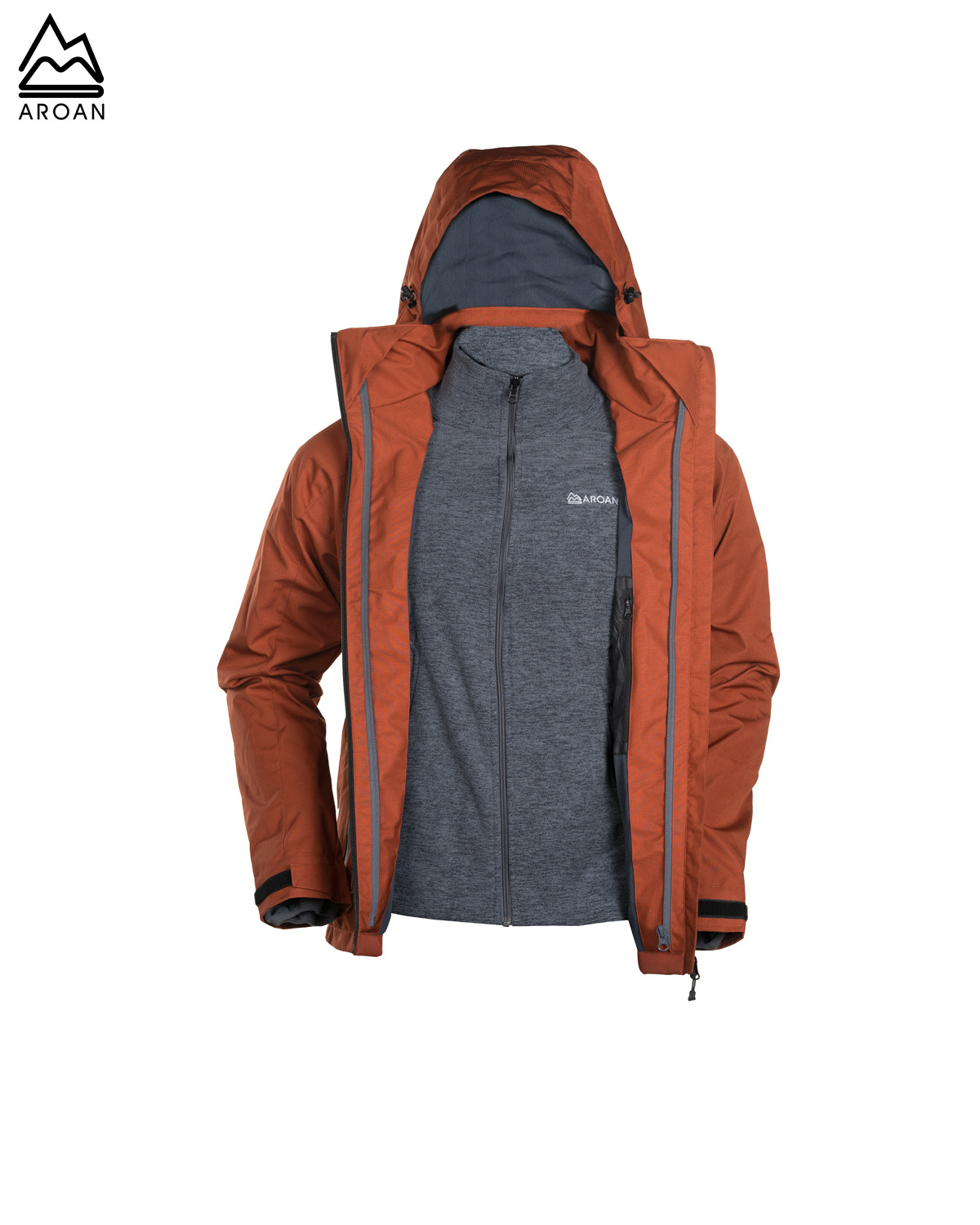 Adaptive 3 in 1 Jacket – Unisex (Dark Orange)